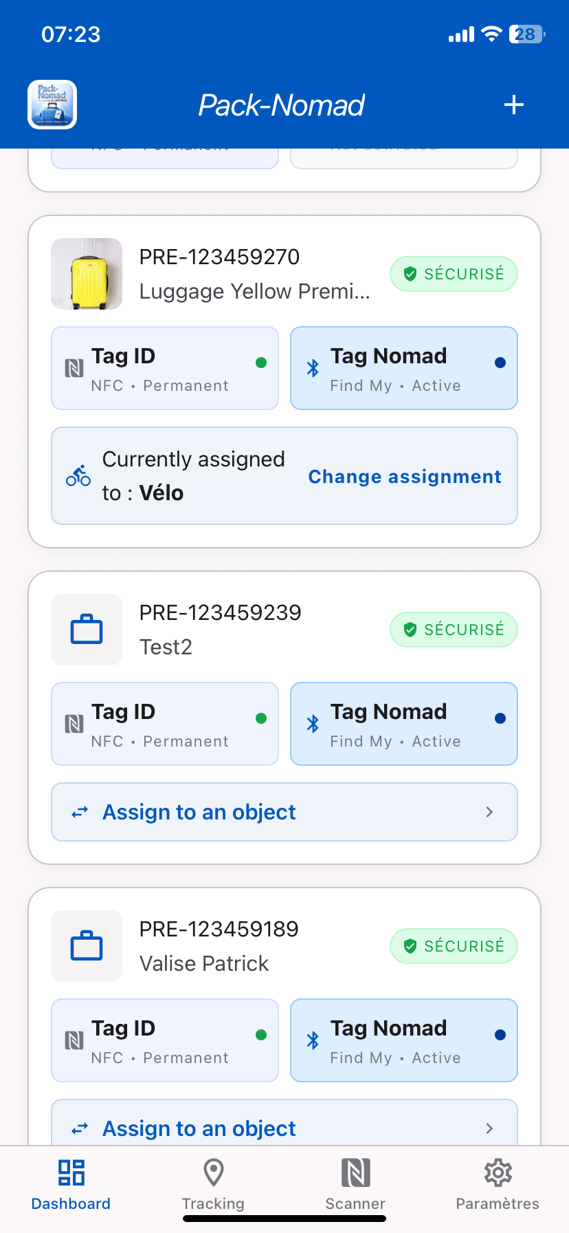 Double protection ID Tag and Nomad Tag