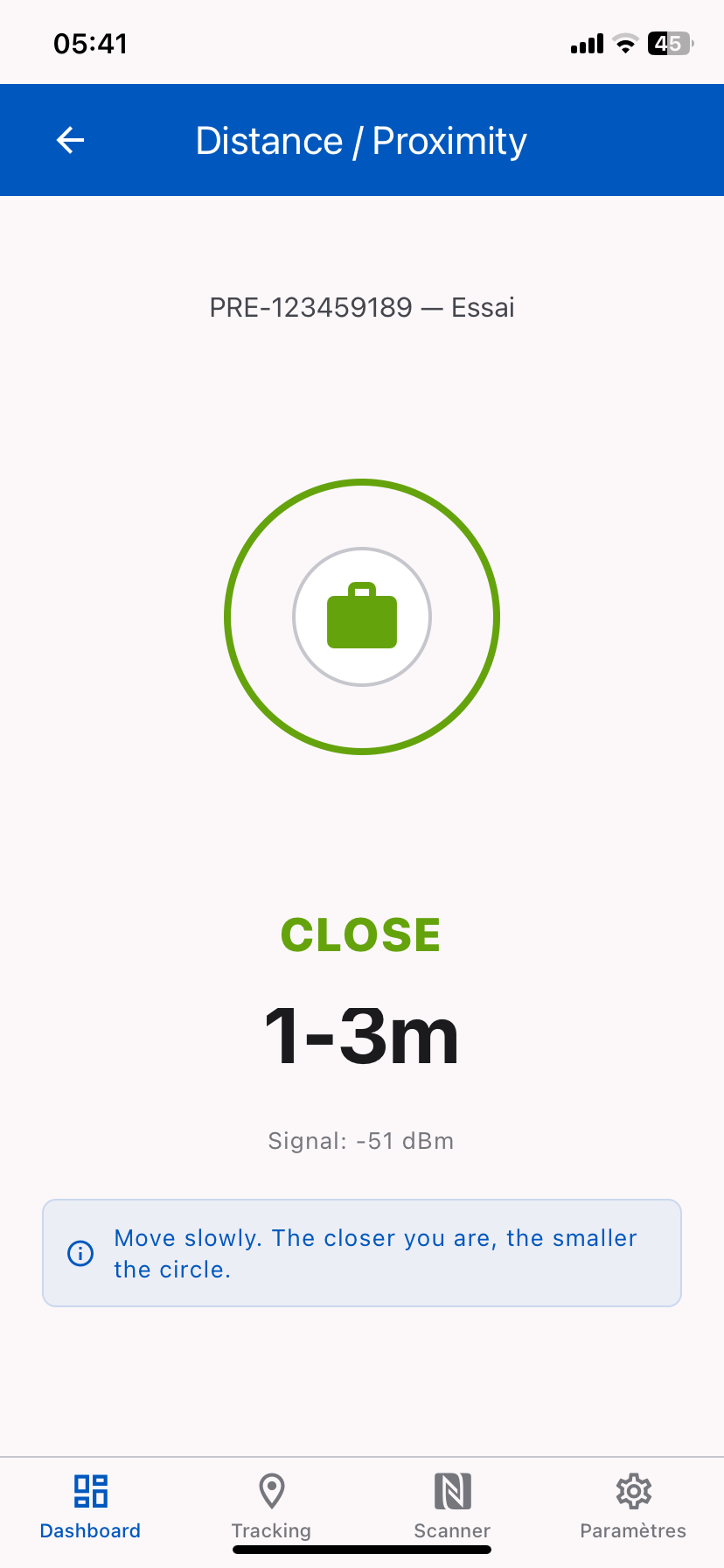 Distance and proximity alert